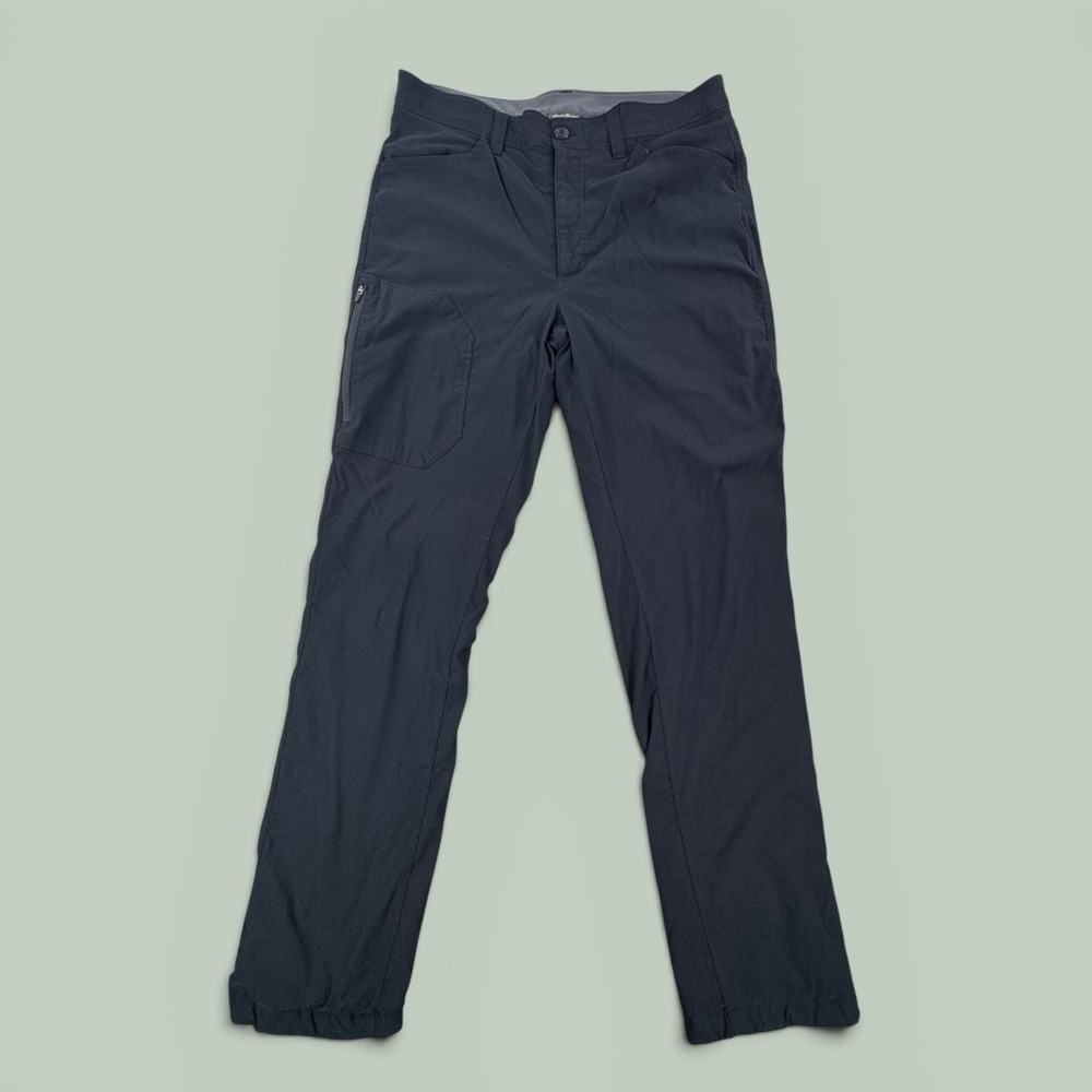 Eddie Bauer Mens Fleece Lined Tech Pants 33x33 Dark Gray Hiking Outdoor C3253078